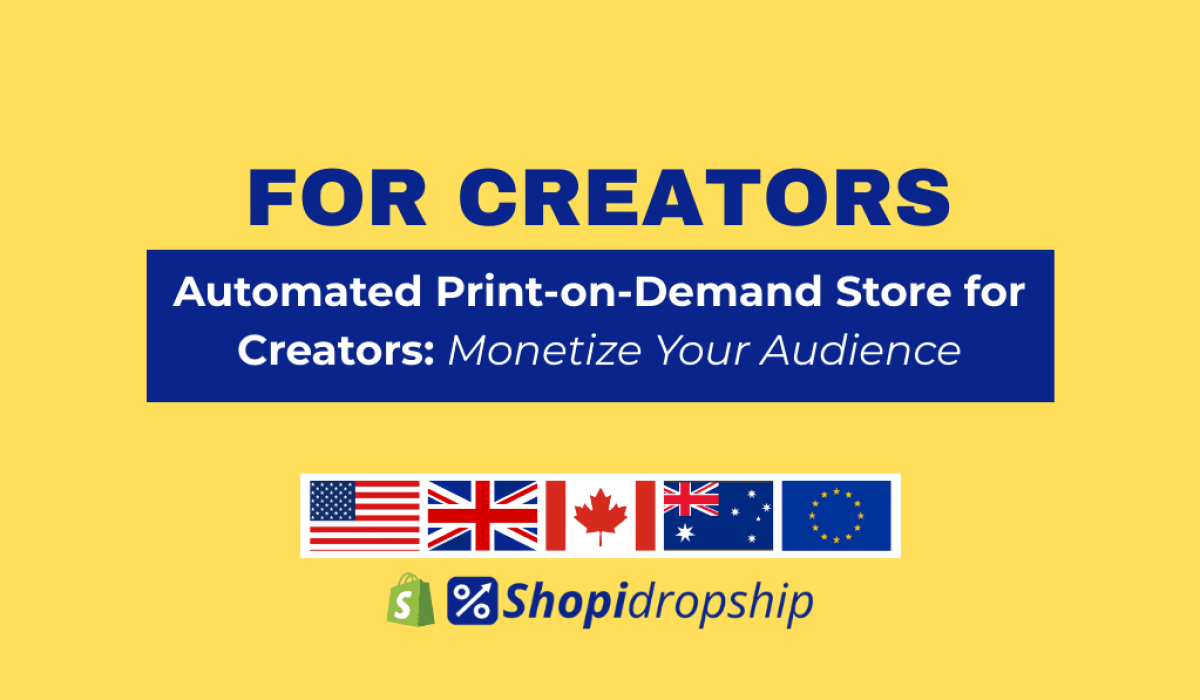 Influencer launching Shopify store with print-on-demand automation tools