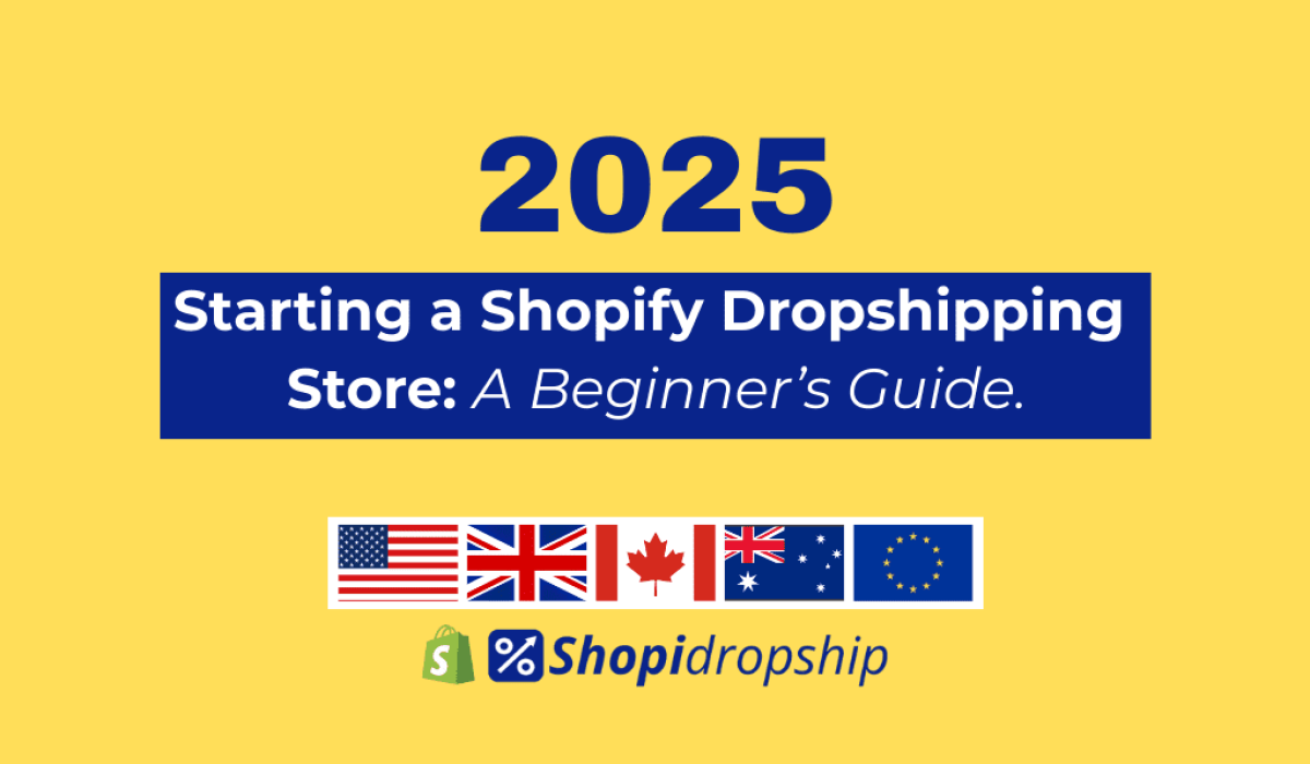 Shopify dropshipping store setup illustration for beginners in 2025